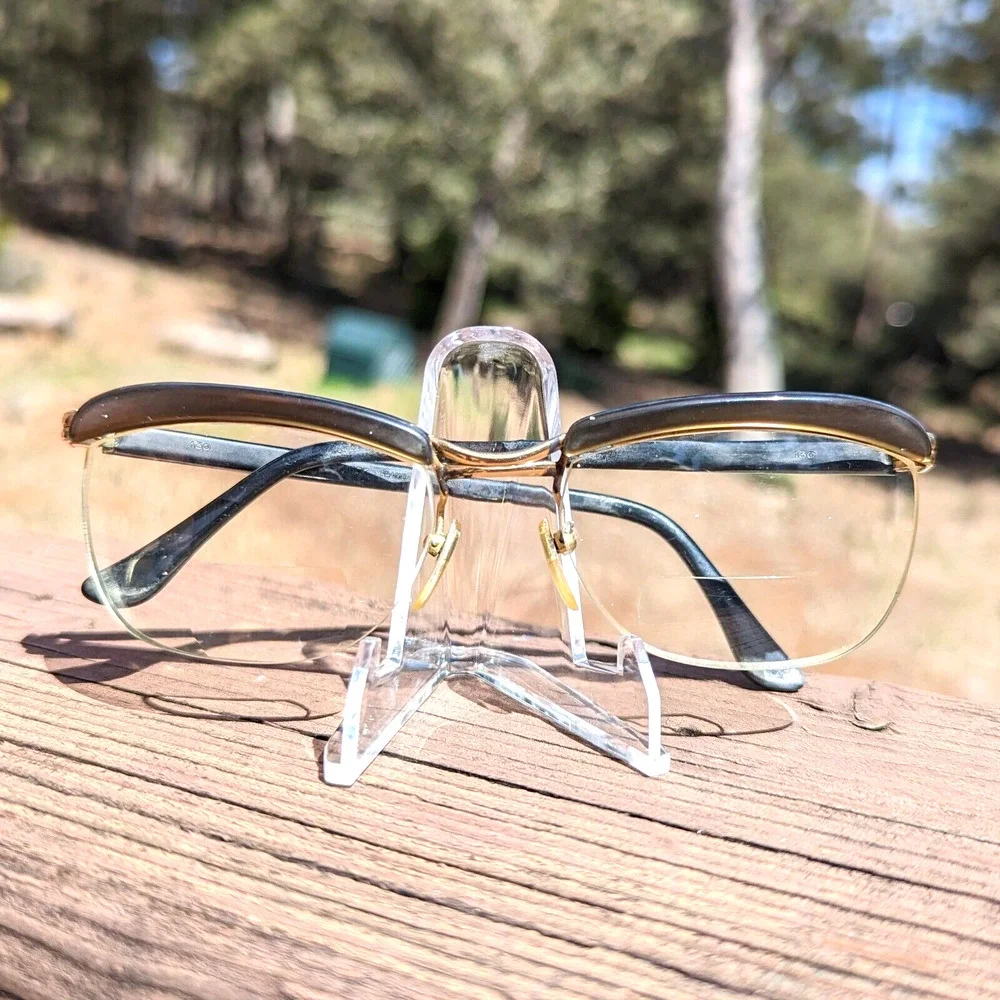 Amor Gold Filled Half Frame Glasses Vintage 1960s Made in France Says 18mm GF
